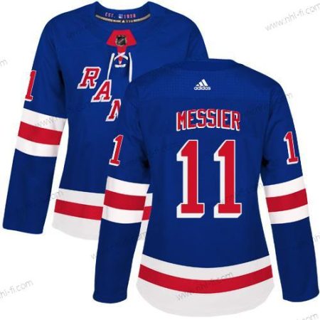 Adidas New York Rangers #11 Mark Messier Royal Sininen Kotiottelu Aito Ommeltu NHL Paita – Naisten