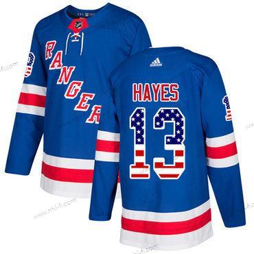 Adidas New York Rangers #13 Kevin Hayes Royal Sininen Kotiottelu Aito USA Flag Ommeltu NHL Paita – Miesten