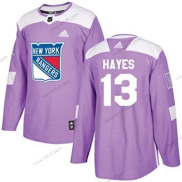 Adidas New York Rangers #13 Kevin Hayes Violetti Aito Taistelee syöpää vastaan Ommeltu NHL Paita – Miesten