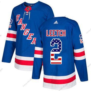 Adidas New York Rangers #2 Brian Leetch Royal Sininen Kotiottelu Aito USA Flag Ommeltu NHL Paita – Miesten