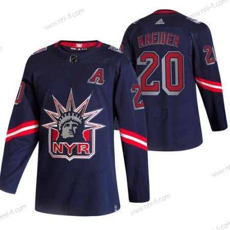 Adidas New York Rangers #20 Chris Kreider Laivastonsininen 2020-21 Käänteinen Retro Vaihtopaita NHL Paita – Miesten