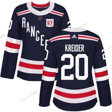 Adidas New York Rangers #20 Chris Kreider Laivastonsininen Sininen Aito 2018 Talvi Klassinen Ommeltu NHL Paita – Naisten