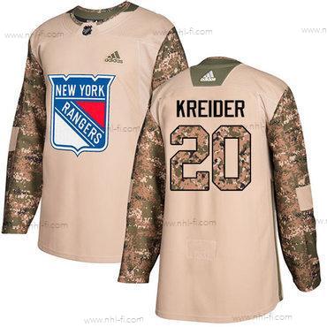 Adidas New York Rangers #20 Chris Kreider Maastokuvio Aito 2017 Veterans Day Ommeltu NHL Paita – Miesten