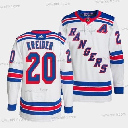 Adidas New York Rangers #20 Chris Kreider Valkoinen Ommeltu Paita – Miesten