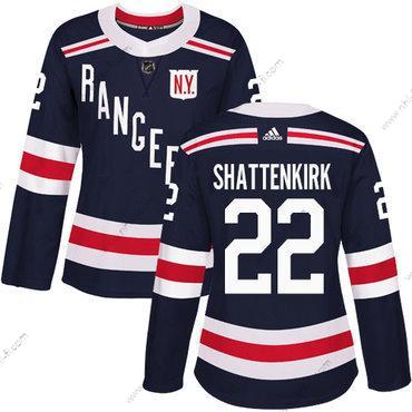 Adidas New York Rangers #22 Kevin Shattenkirk Laivastonsininen Sininen Aito 2018 Talvi Klassinen Ommeltu NHL Paita – Naisten