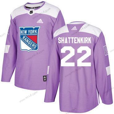 Adidas New York Rangers #22 Kevin Shattenkirk Violetti Aito Taistelee syöpää vastaan Ommeltu NHL Paita – Miesten