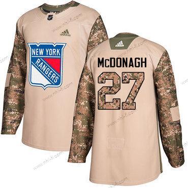 Adidas New York Rangers #27 Ryan Mcdonagh Maastokuvio Aito 2017 Veterans Day Ommeltu NHL Paita – Miesten