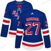 Adidas New York Rangers #27 Ryan Mcdonagh Royal Sininen Kotiottelu Aito Ommeltu NHL Paita – Naisten