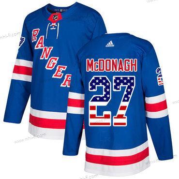 Adidas New York Rangers #27 Ryan Mcdonagh Royal Sininen Kotiottelu Aito USA Flag Ommeltu NHL Paita – Miesten