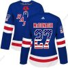 Adidas New York Rangers #27 Ryan Mcdonagh Royal Sininen Kotiottelu Aito USA Flag Ommeltu NHL Paita – Naisten