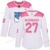 Adidas New York Rangers #27 Ryan Mcdonagh Valkoinen Pinkki Aito Ommeltu NHL Paita – Naisten