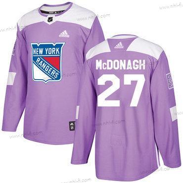 Adidas New York Rangers #27 Ryan Mcdonagh Violetti Aito Taistelee syöpää vastaan Ommeltu NHL Paita – Miesten