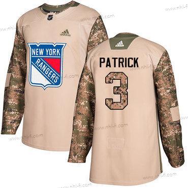 Adidas New York Rangers #3 James Patrick Maastokuvio Aito 2017 Veterans Day Ommeltu NHL Paita – Miesten