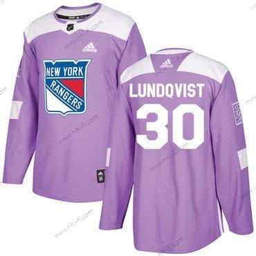 Adidas New York Rangers #30 Henrik Lundqvist Violetti Aito Taistelee syöpää vastaan Ommeltu NHL Paita – Miesten