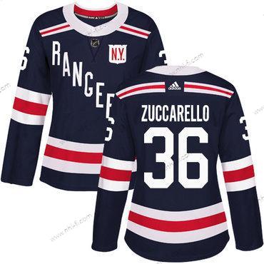 Adidas New York Rangers #36 Mats Zuccarello Laivastonsininen Sininen Aito 2018 Talvi Klassinen Ommeltu NHL Paita – Naisten