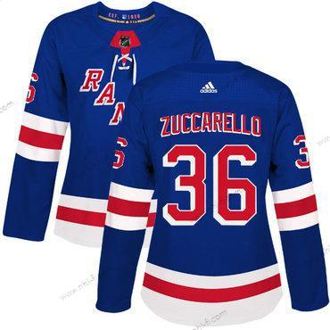 Adidas New York Rangers #36 Mats Zuccarello Royal Sininen Kotiottelu Aito Ommeltu NHL Paita – Naisten