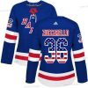 Adidas New York Rangers #36 Mats Zuccarello Royal Sininen Kotiottelu Aito USA Flag Ommeltu NHL Paita – Naisten