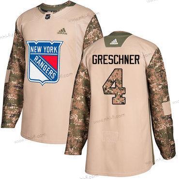 Adidas New York Rangers #4 Ron Greschner Maastokuvio Aito 2017 Veterans Day Ommeltu NHL Paita – Miesten