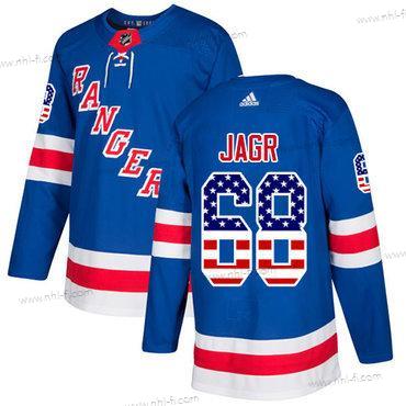 Adidas New York Rangers #68 Jaromir Jagr Royal Sininen Kotiottelu Aito USA Flag Ommeltu NHL Paita – Miesten