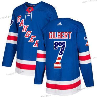 Adidas New York Rangers #7 Rod Gilbert Royal Sininen Kotiottelu Aito USA Flag Ommeltu NHL Paita – Miesten