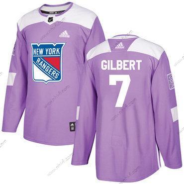 Adidas New York Rangers #7 Rod Gilbert Violetti Aito Taistelee syöpää vastaan Ommeltu NHL Paita – Miesten