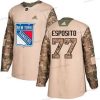 Adidas New York Rangers #77 Phil Esposito Maastokuvio Aito 2017 Veterans Day Ommeltu NHL Paita – Miesten