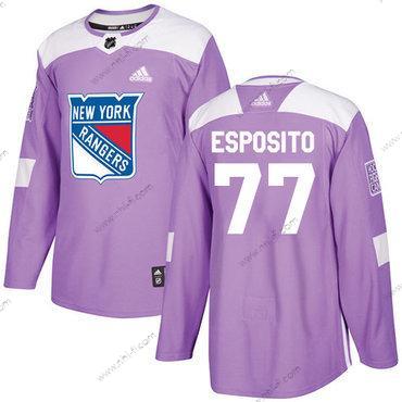 Adidas New York Rangers #77 Phil Esposito Violetti Aito Taistelee syöpää vastaan Ommeltu NHL Paita – Miesten