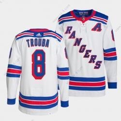 Adidas New York Rangers #8 Jacob Trouba Valkoinen Kotiottelu Ommeltu NHL Paita – Miesten