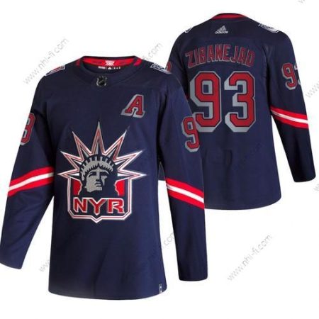 Adidas New York Rangers #93 Mika Zibanejad Laivastonsininen 2020-21 Käänteinen Retro Vaihtopaita NHL Paita – Miesten