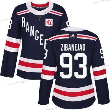 Adidas New York Rangers #93 Mika Zibanejad Laivastonsininen Sininen Aito 2018 Talvi Klassinen Ommeltu NHL Paita – Naisten