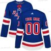 Adidas New York Rangers Räätälöidyt Aito Royal Sininen Kotiottelu NHL Paita – Naisten