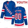 Adidas New York Rangers Räätälöidyt Aito Royal Sininen Kotiottelu NHL Paita