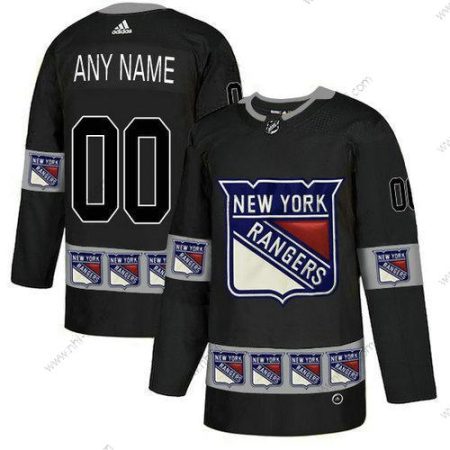 Adidas New York Rangers Räätälöidyt Maajoukkue Logos Musta Paita – Miesten