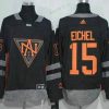 Adidas North Amerikka Jääkiekko #15 Jack Eichel Musta 2016 World Cup Of Jääkiekko Ommeltu WCH Game Paita – Miesten