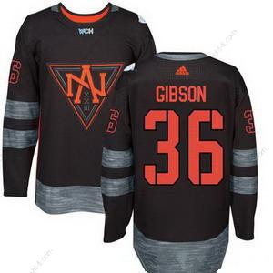 Adidas North Amerikka Jääkiekko #36 John Gibson Musta 2016 World Cup Of Jääkiekko Ommeltu WCH Game Paita – Miesten