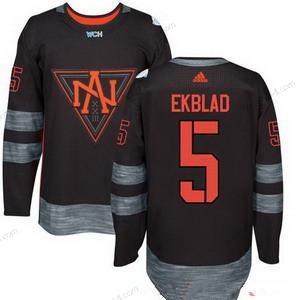 Adidas North Amerikka Jääkiekko #5 Aaron Ekblad Musta 2016 World Cup Of Jääkiekko Ommeltu WCH Game Paita – Miesten