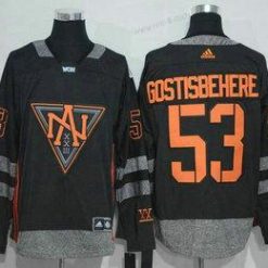 Adidas North Amerikka Jääkiekko #53 Shayne Gostisbehere Musta 2016 World Cup Of Jääkiekko Ommeltu WCH Game Paita – Miesten