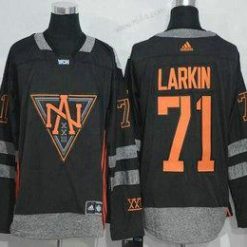 Adidas North Amerikka Jääkiekko #71 Dylan Larkin Musta 2016 World Cup Of Jääkiekko Ommeltu WCH Game Paita – Miesten