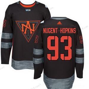 Adidas North Amerikka Jääkiekko #93 Ryan Nugent Hopkins Musta 2016 World Cup Of Jääkiekko Ommeltu WCH Game Paita – Miesten