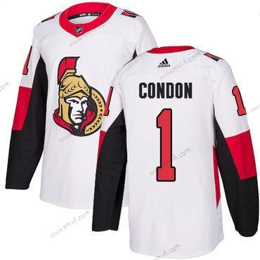 Adidas Ottawa Senators #1 Mike Condon Aito Valkoinen Kolmas NHL Paita – Miesten