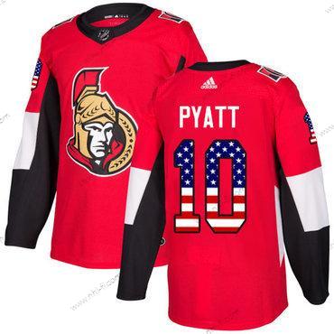 Adidas Ottawa Senators #10 Tom Pyatt Punainen Kotiottelu Aito USA Flag Ommeltu NHL Paita – Miesten