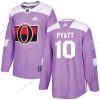 Adidas Ottawa Senators #10 Tom Pyatt Violetti Aito Taistelee syöpää vastaan Ommeltu NHL Paita – Miesten