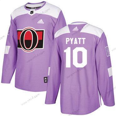 Adidas Ottawa Senators #10 Tom Pyatt Violetti Aito Taistelee syöpää vastaan Ommeltu NHL Paita – Miesten