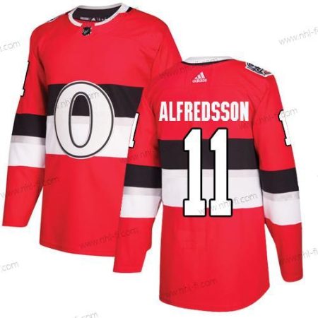 Adidas Ottawa Senators #11 Daniel Alfredsson Punainen Aito 1917-2017 100th Klassinen Ommeltu NHL Paita – Miesten