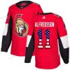 Adidas Ottawa Senators #11 Daniel Alfredsson Punainen Kotiottelu Aito USA Flag Ommeltu NHL Paita – Miesten