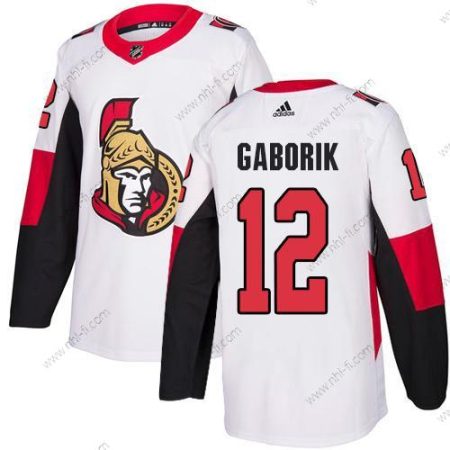 Adidas Ottawa Senators #12 Marian Gaborik Aito Valkoinen Kolmas NHL Paita – Miesten