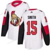 Adidas Ottawa Senators #15 Zack Smith Aito Valkoinen Kolmas NHL Paita – Miesten