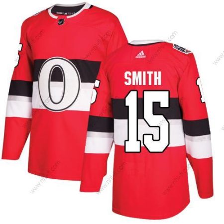 Adidas Ottawa Senators #15 Zack Smith Punainen Aito 1917-2017 100th Klassinen Ommeltu NHL Paita – Miesten