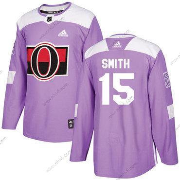 Adidas Ottawa Senators #15 Zack Smith Violetti Aito Taistelee syöpää vastaan Ommeltu NHL Paita – Miesten