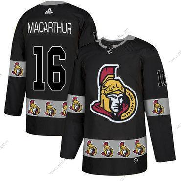 Adidas Ottawa Senators #16 Clarke Macarthur Musta Maajoukkue Logos Paita – Miesten